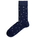Blå strumpor med vita prickar från Tag Socks